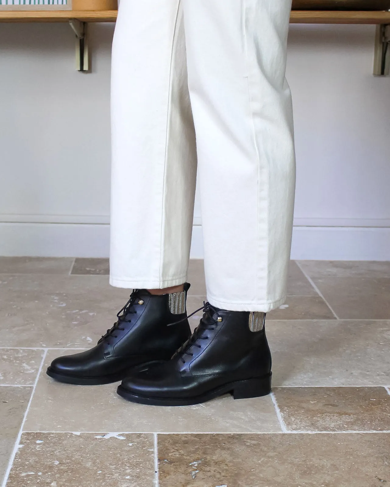 SCHMOOVE Bottines-Bottines Candide Desert BLACK/GOLD