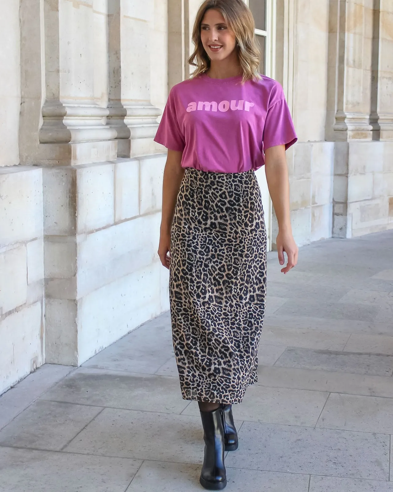 LAUREPLUSMAX Jupes & Shorts-Jupe John PRINT LEOPARD VOILE