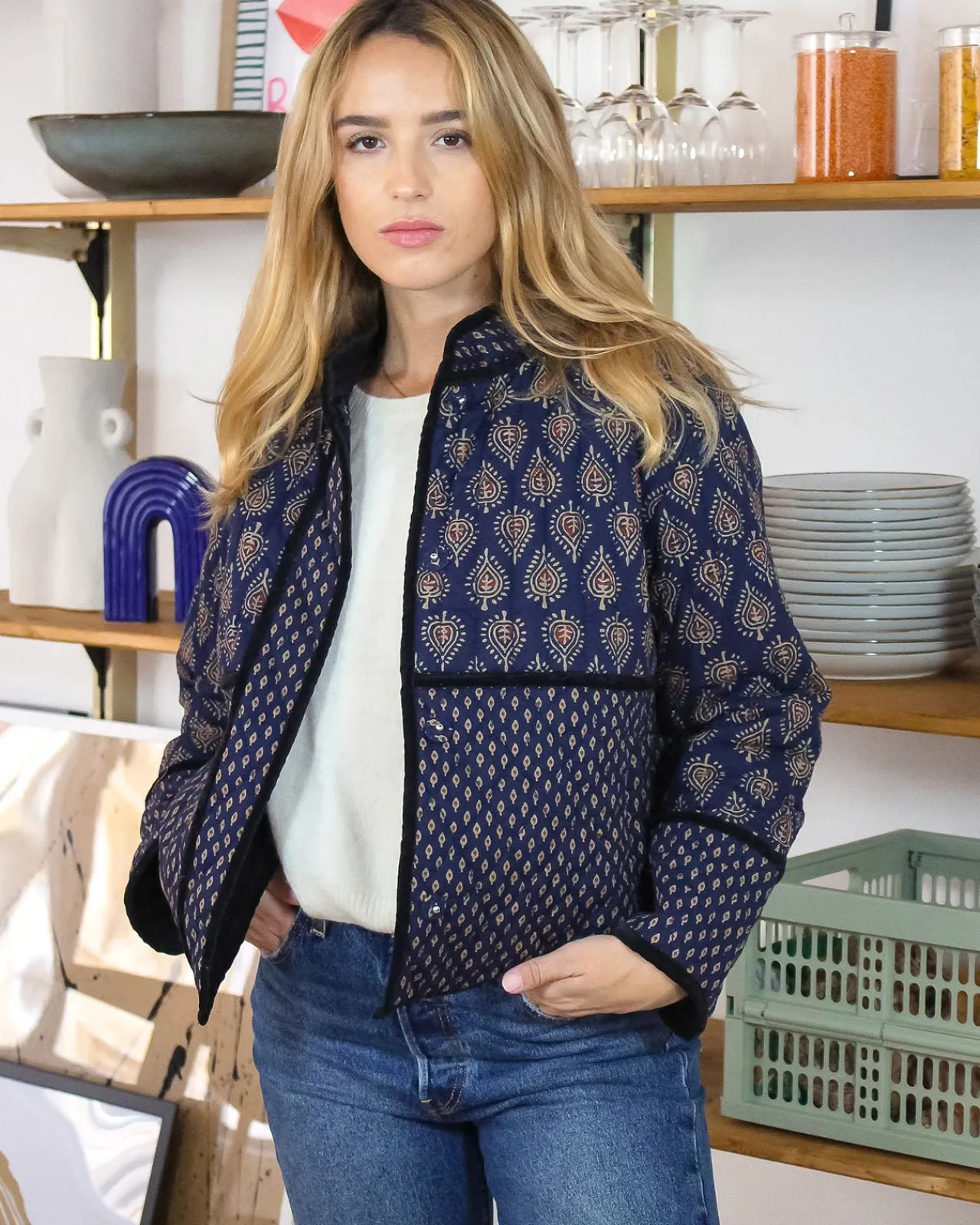STUDIO PARISIEN Vestes & Manteaux-Veste Rosita NAVY