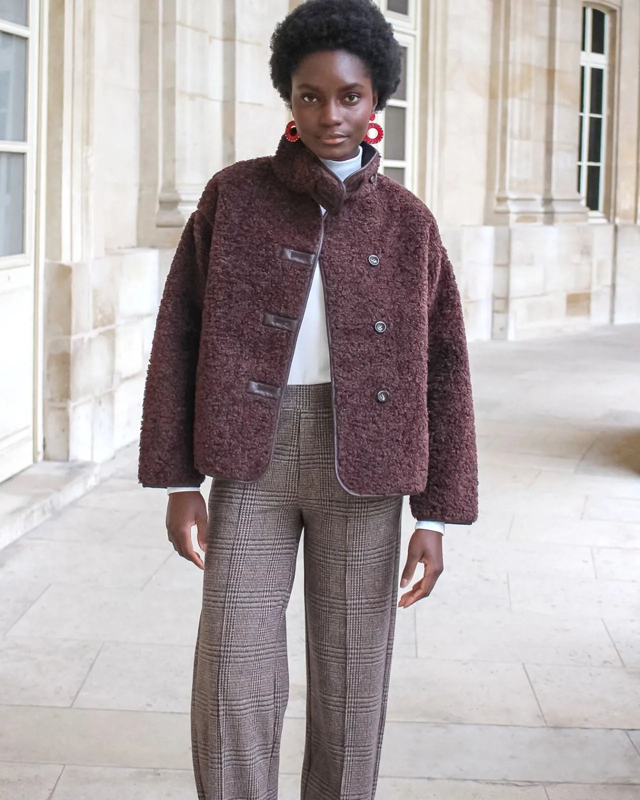 YERSE Vestes & Manteaux-Veste Virgin CHOCOLATE 013